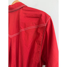 Load image into Gallery viewer, Tory Burch Eleanor Poplin Long Sleeve Button Front Midi Dress Ruby Rust 8 NWT
