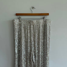 Load image into Gallery viewer, Black Label By Chico's Sequin Pull-On Wide Leg Pajama Pants Perfect Beige 12 NWT

