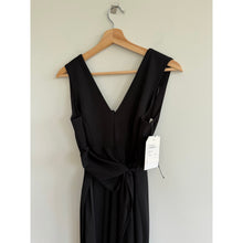 Load image into Gallery viewer, Dress The Population Agathe Crepe Wrap Waist Dress Maxi Black S NWT
