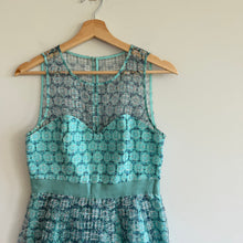 Load image into Gallery viewer, Anthropologie Moulinette Soeurs Chasia Fit &amp; Flare Sleeveless Dress Turquoise 4

