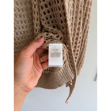 Load image into Gallery viewer, Molly Bracken Knitted Sheer Open-Front Long Sleeve Casual Cardigan Brown S NWT
