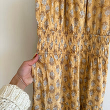Load image into Gallery viewer, dRA Los Angeles Floral Print Halter Neck Tiered Midi Dress Yellow S
