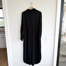 Load image into Gallery viewer, L*Space Logan Collared Long Sleeve Maxi Shirt Dress Black M
