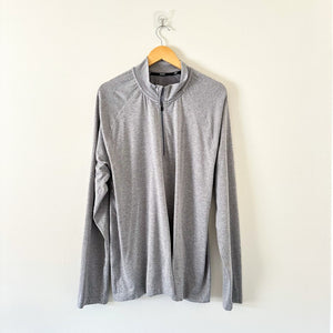 Rhone 1/4 Zip Pullover Long Sleeve Mock Neck Outdoor Activewear Shirt Gray L