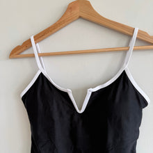 Load image into Gallery viewer, Skota Swim Amor Notch Neckline Adjustable Strap One Piece Swimsuit Black L NWT
