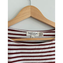 Load image into Gallery viewer, Nation LTD Sandra Boat Neck Organic Cotton Top Rust White S
