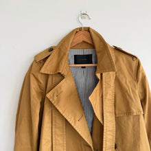 Load image into Gallery viewer, J. Crew City Double-Breasted Mid-Length Trench Coat Camel 8
