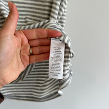 Load image into Gallery viewer, Project Social T Hits Different Striped Sleeveless Ringer Tank Top Gray L
