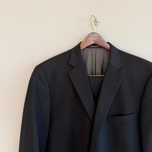 Load image into Gallery viewer, Hart Schaffner Marx Black Two Button Wool Suit Black 48
