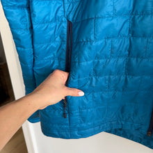 Load image into Gallery viewer, Patagonia Nano Zip Up Mock Neck Puffer Jacket Blue XXL
