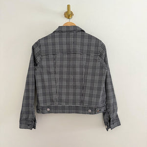 Adriano Goldschmied Evonne Houndstooth Cropped Button Front Jacket XS