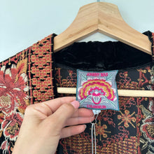 Load image into Gallery viewer, Johnny Was Elim Velvet Draped Embroidered Kimono Cardigan S NWT
