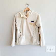 Load image into Gallery viewer, Patagonia Raw Linen Pocket Snap T-Fleece Pullover Sweater Cream S
