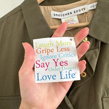 Load image into Gallery viewer, Gretchen Scott Snappy 3/4 Sleeve Collared Shirt Dress Olive Green L
