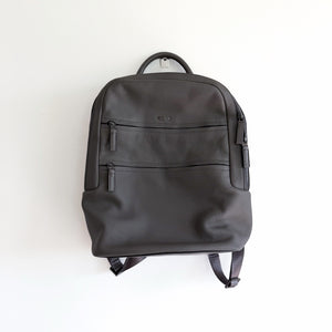 Tumi Landon Alcott Fine Pebbled Leather Backpack in Gray