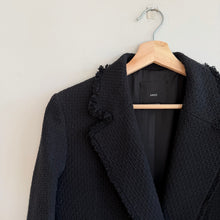 Load image into Gallery viewer, Mango MNG Quintin Tweed Double Breasted Pearl Button Jacket Black M

