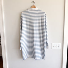 Load image into Gallery viewer, ATM Anthony Thomas Melillo Heavyweight Jersey Striped Mini Polo Dress Blue L
