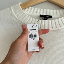 Load image into Gallery viewer, Express Knit Cropped Sweater White XS NWT
