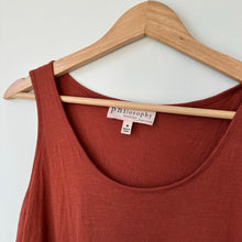 Load image into Gallery viewer, Philosophy Cotton Asymmetrical Dress Rust M
