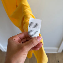 Load image into Gallery viewer, Farm Rio Yellow Piping Cut-Out Balloon Sleeve Midi Dress M NWT
