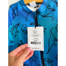Load image into Gallery viewer, Deux Par Deux Gradient Dinosaur Print One Piece Thermal Base Layers Blue 3 NWT
