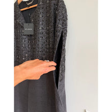Load image into Gallery viewer, St. John Couture Embellished Beaded Open Front Evening Coat Topper Grey M NWT
