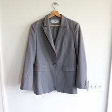 Load image into Gallery viewer, Seven Lab Single-Breasted Skull Embellished back Notch Lapel Lined Blazer Gray L
