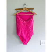 Load image into Gallery viewer, Good American Sparkle Show Off Underwire One Piece Swimsuit Skirt Set Pink 2 NWT
