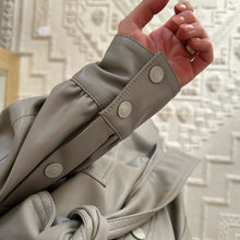 Load image into Gallery viewer, NWT Hudson Oversized Mini Shirt Dress with Tie Belt in Moonrock XS
