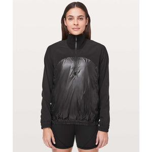 Lululemon All Roads 1/2 Zip Running Track Jacket Black 12