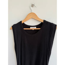 Load image into Gallery viewer, Michael Stars Wren Ribbed Crew Neck Sleeveless Bodycon Midi Dress Black M
