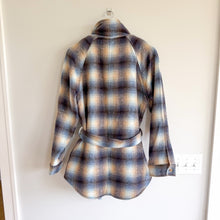 Load image into Gallery viewer, Veronica Beard Amari Belted Checked Woven Jacket Khaki Multi L NWT
