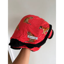 Load image into Gallery viewer, Bums &amp; Roses Go Get Em Tiger Natural Bamboo Bum Bum Blanket Red
