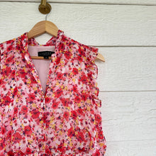 Load image into Gallery viewer, Laundry By Shelli Segal Floral Print Sleeveless Ruffles Casual Maxi Dress Red 10
