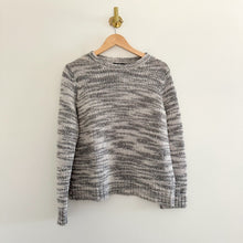 Load image into Gallery viewer, Eileen Fisher Merino Wool-Silk Knit Crew Neck Long Sleeve Pullover Sweater Gray M
