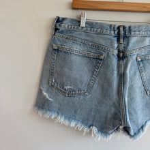 Load image into Gallery viewer, Agolde Parker Distressed Denim High Rise Cut Off Shorts Blue 32
