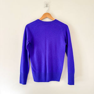 J. Crew Cashmere V-Neck Long Sleeve Pullover Sweater Purple XS