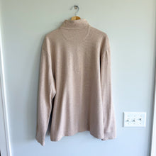 Load image into Gallery viewer, Vineyard Vines Saltwater Quarter Zip Mock Neck Pullover Sweater Tan Cream XL
