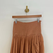 Load image into Gallery viewer, Free People Coast To Coast Convertible Asymmetric Hem Midi Skirt Brown S
