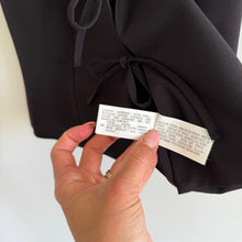 Load image into Gallery viewer, Zara Open Tie-Front V-Neck Sleeveless Vest Black L
