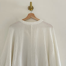 Load image into Gallery viewer, Free People Easy Does It Button Front Dolman Long Sleeve Blouse White M
