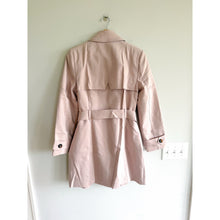 Load image into Gallery viewer, Express Double-Breasted Belted Outdoor Casual Trench Coat Blush Pink M NWT
