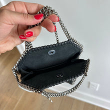 Load image into Gallery viewer, Stella McCartney Embellished Chevron Falabella Crossbody Bag Black White
