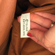 Load image into Gallery viewer, Telfar Large Faux Leather Embossed Logo Snap Closure Crossbody Bag Brown
