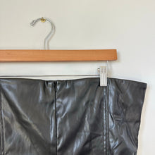 Load image into Gallery viewer, Princess Polly Hailey Strapless Faux Leather Lined Mini Dress Black 12 NWT
