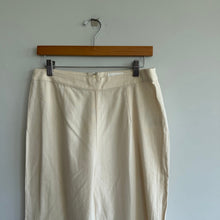 Load image into Gallery viewer, Solai The Label Linen Blend Pull-On High Rise Wide Leg Pants Cream L
