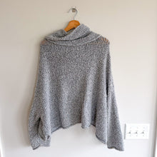 Load image into Gallery viewer, Free People Bff Loopy-Knit Cowl Neck Pullover Sweater Gray S
