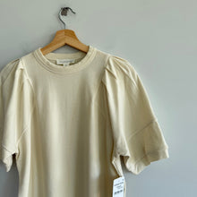 Load image into Gallery viewer, Treasure &amp; Bond Pleated Puff Sleeve Cotton Blend Blouse Cream XXS NWT
