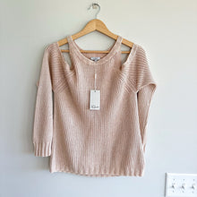 Load image into Gallery viewer, Rails Mika Cold Shoulder Pullover Sweater Blush Pink L NWT
