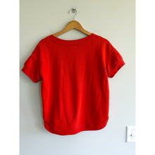 Load image into Gallery viewer, Madewell (Re)sourced Terry Sweatshirt V-Neck Short Sleeve T-Shirt Red XS
